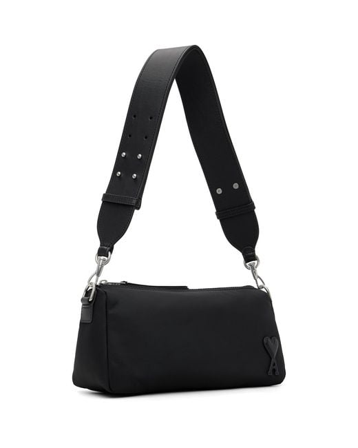 AMI Black Nylon Marcel Bag for men
