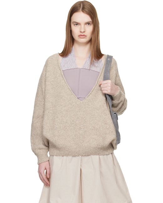 Baserange Natural Soar V Neck Sweater