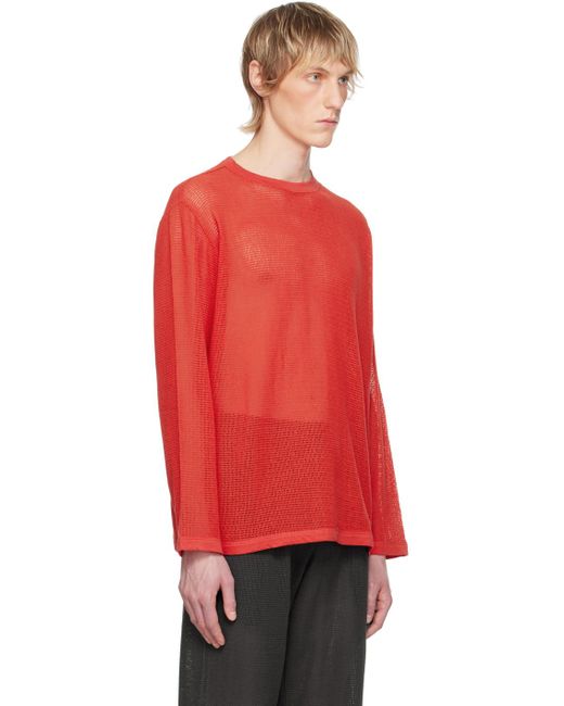 GIMAGUAS Red Diablo Long Sleeve T-Shirt for men