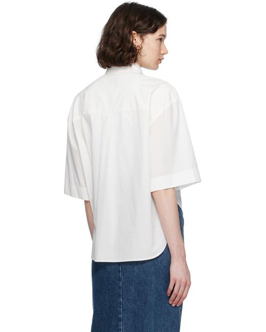 Khaite White Off- Flap Pocket Shirt