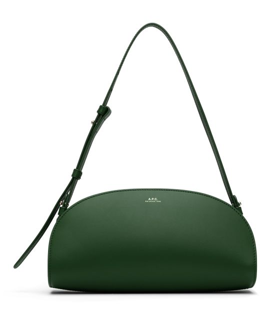 A.P.C. Green Demi-Lune Shoulder Bag