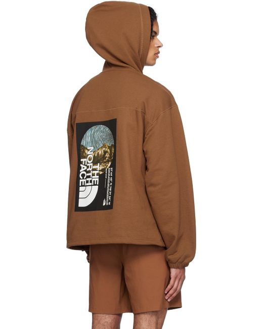 The North Face Brown Axys Hoodie for men