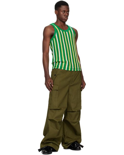 Pantalon cargo vert à cordons coulissants Marni pour homme en coloris Green