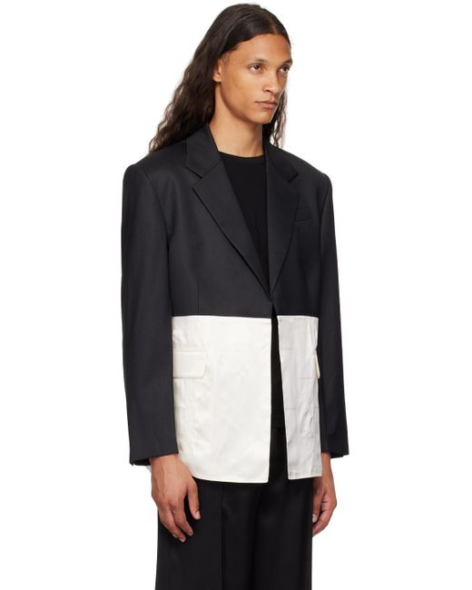 Peter Do Black Off- Combo Classic Blazer for men