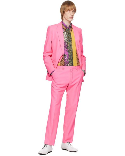 Dries Van Noten Pink Two-button Suit for men