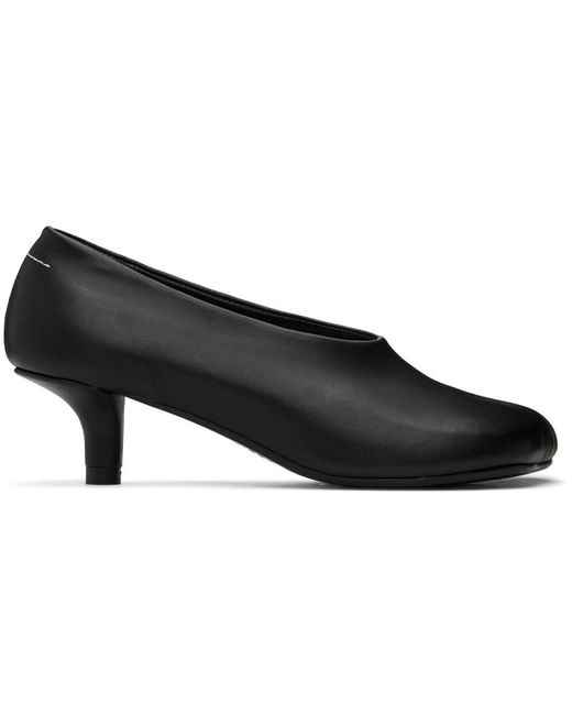 Chaussures à petit talon court noires MM6 by Maison Martin Margiela en coloris Black