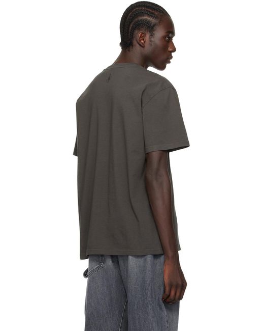 T-shirt gris à images brodées J.W. Anderson pour homme en coloris Black