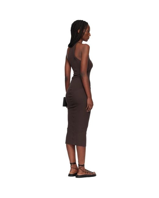 Rick Owens Black Temple Tank Midi Dress