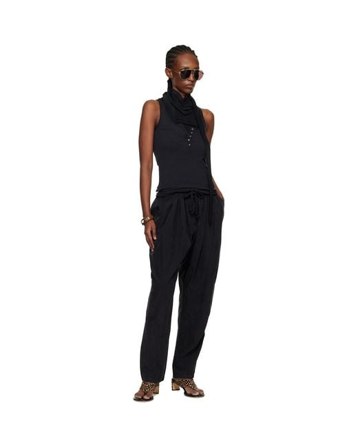 Isabel Marant Black Helma Silk Tank Top