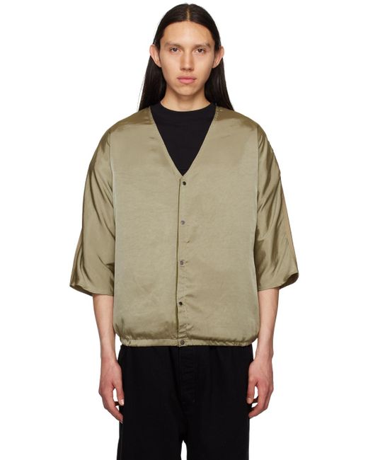 Rito Structure Green Combined Cardigan for men