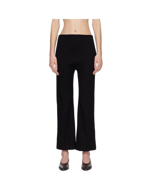 Leset Black Rio High Waist Flare Trousers