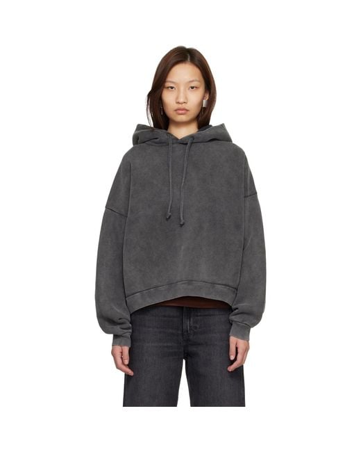 Acne Black Logo Patch Hoodie