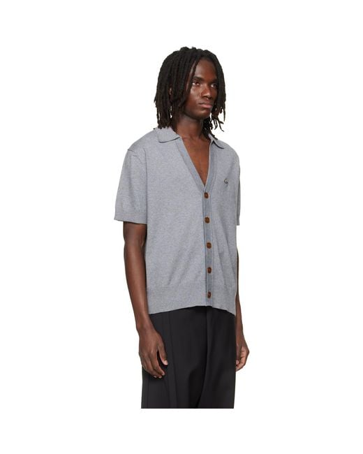 Vivienne Westwood Gray Polo Cardigan for men