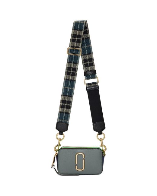 Marc Jacobs Multicolor Grey And Blue Snapshot Bag