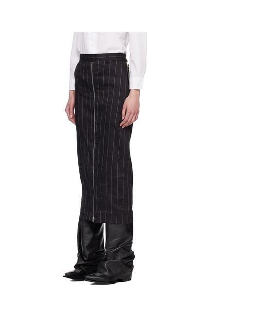 R13 Black Front Zip Trousers