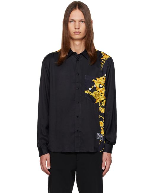 Versace Black Chain Couture Shirt for men