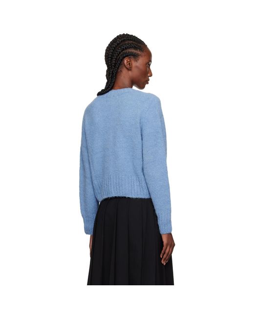 NOTHING WRITTEN Alpaca Knit Cardigan in Blue | Lyst