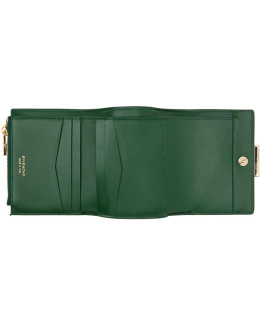 Portefeuille vert à ferrure à logo 4g Givenchy en coloris Green