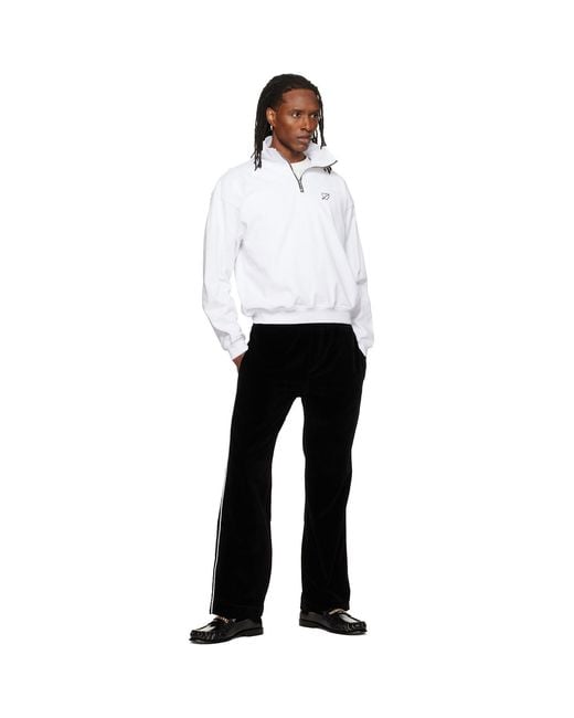 Ernest W. Baker Black Straight Fit Track Pants for men