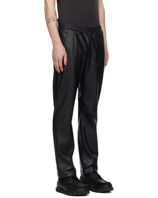 Pantalon easy standard noir en cuir synthétique Sophnet pour homme en coloris Black