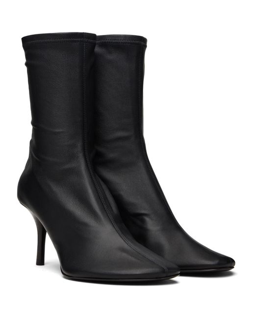 Acne Black Leather Ankle Boots