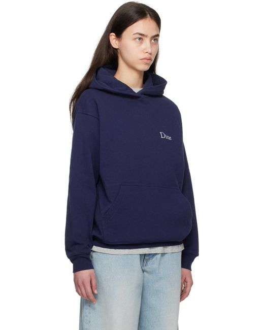 Dime ネイビー Classic Small Logo フーディ Blue