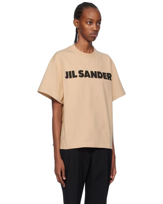 Jil Sander Black Beige Printed T-shirt