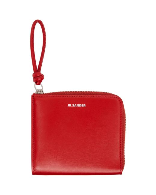 Jil Sander Red Giro Wallet