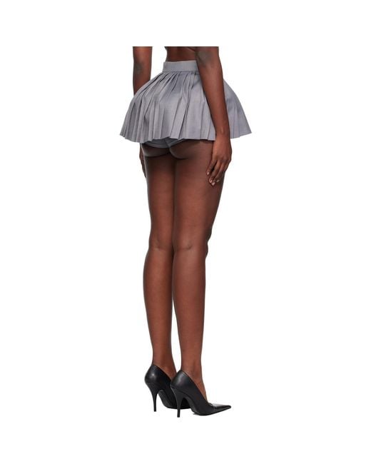 Pushbutton Black Volumed Micro Skort
