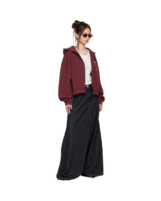 Lu'u Dan Red Bruce Lee X Lựu Đạn Burgundy Zip Hoodie