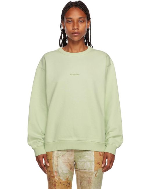 Acne Green Organic Cotton Sweatshirt