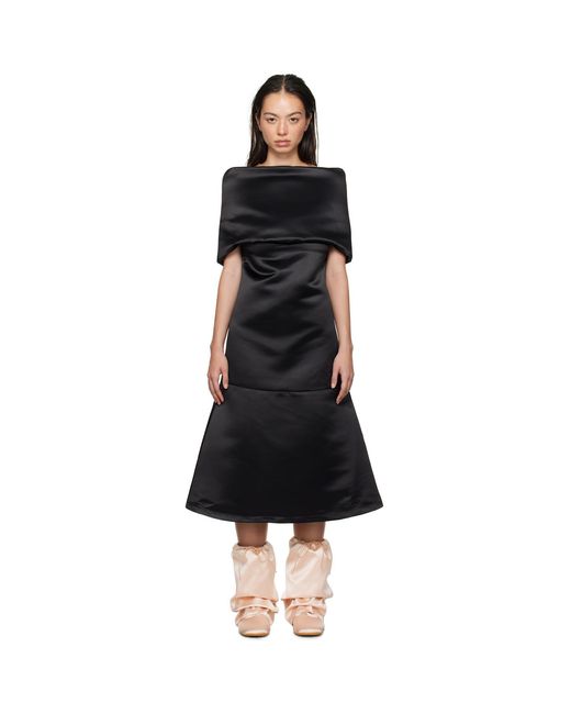 Ashley Williams Black Recycled Satin Maxi Dress