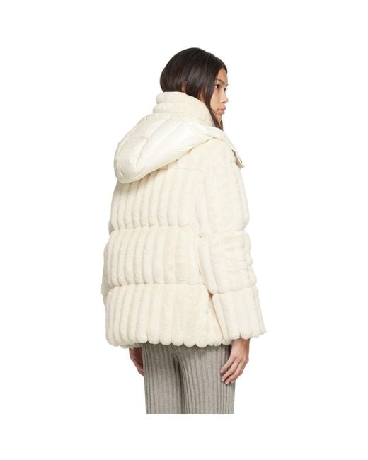 Moncler Natural Fare Quilted Faux Fur Jacket
