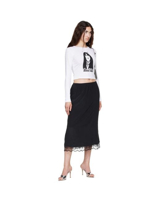Anna Sui White Devil Long Sleeve T-Shirt