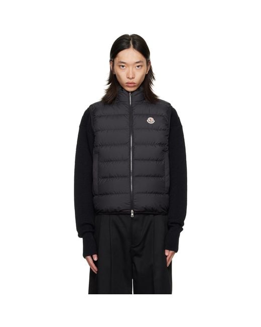 Moncler Black Contrin Down Vest for men