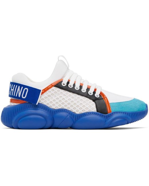 Moschino Black Blue Tape Teddy Sneakers for men