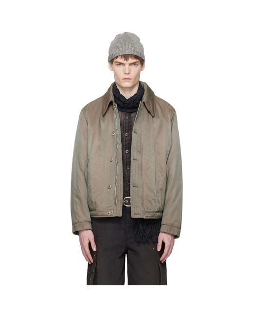 Our Legacy Black Khaki Auto Jacket for men