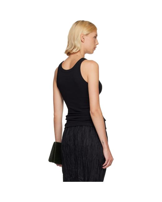 Totême Black Curved Rib Tank Top