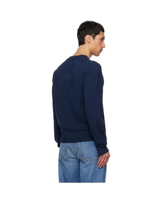 Acne Blue Logo Patch Sweater for men