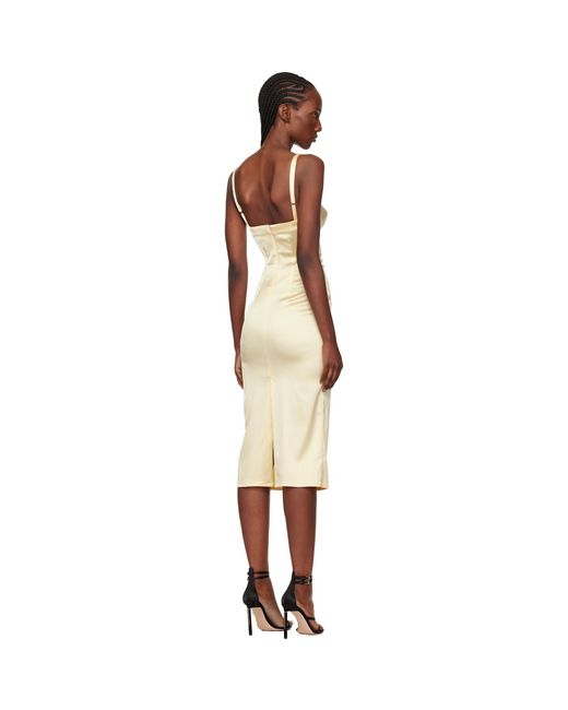 Mugler Black Lingerie Midi Dress