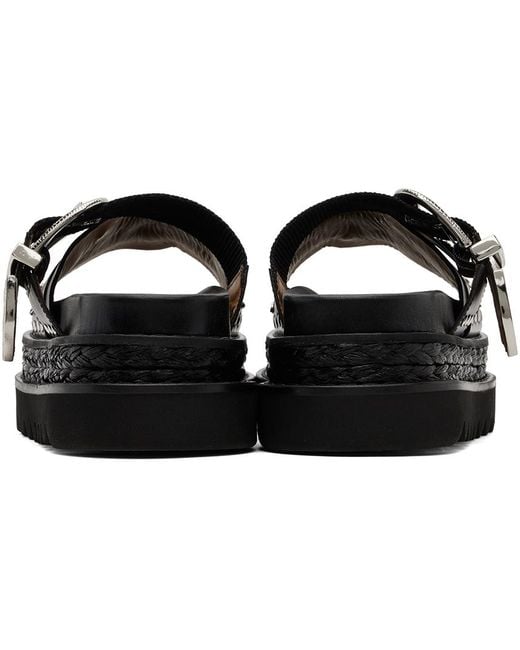 Toga Black Platform Sandals