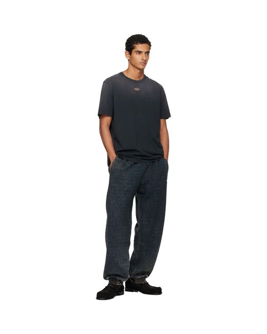 DIESEL Black P-Marky-Cuff Sweatpants for men