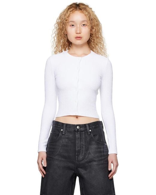 T By Alexander Wang White Bodycon Cardigan