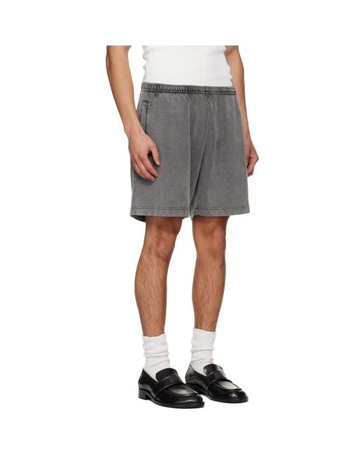 Acne Black Cotton Shorts for men