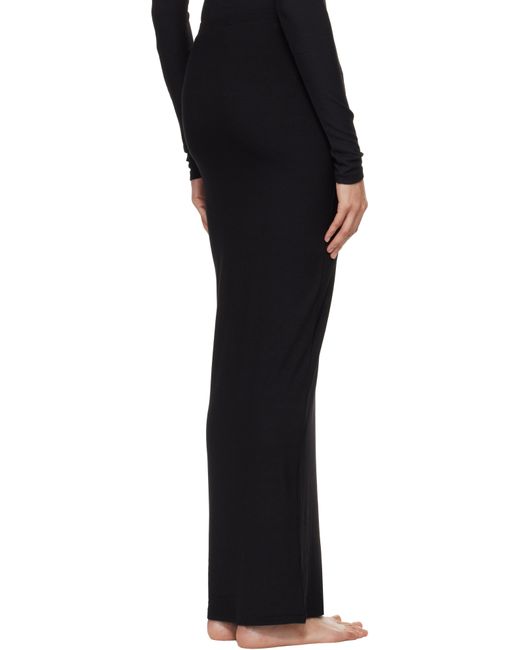 Skims Black Soft Lounge Long Maxi Skirt