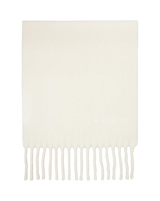 Givenchy White Off- Paris' Large Scarf