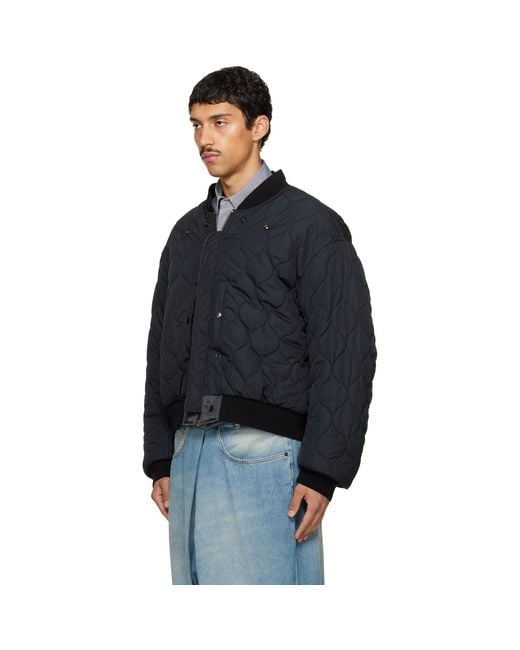 Maison Margiela Black Reversible Bomber Jacket for men