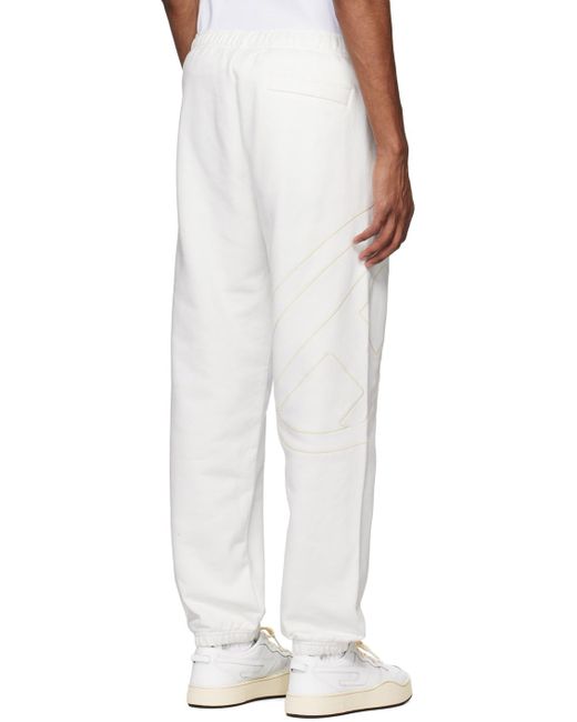 DIESEL White P-marky-megoval Sweatpants for men