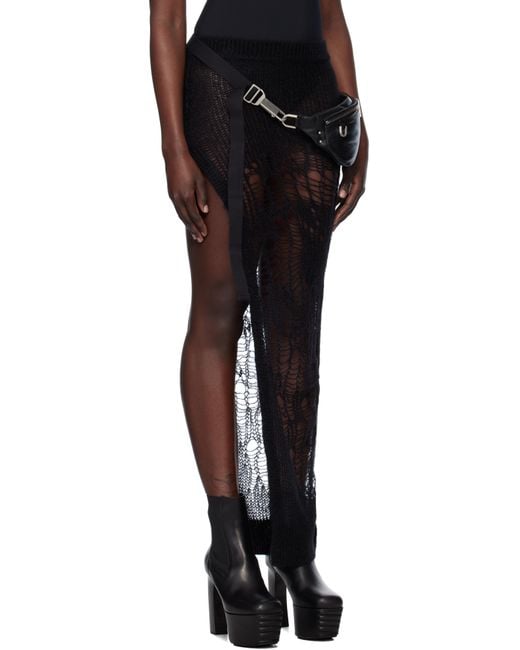 Rick Owens ブラック Hollywood Spider Ziggy マキシスカート Black