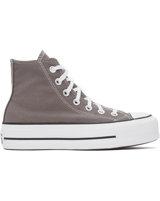 Converse Black Taupe Chuck Taylor All Star Lift Platform High Top Sneakers